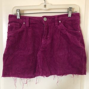 BDG Corduroy Cutoff Mini Skirt